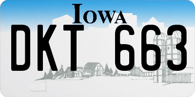 IA license plate DKT663