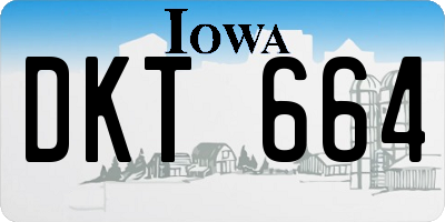 IA license plate DKT664
