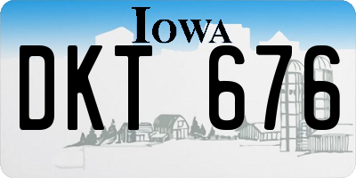 IA license plate DKT676
