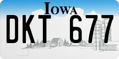 IA license plate DKT677