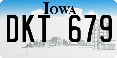 IA license plate DKT679