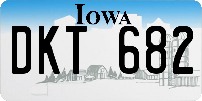 IA license plate DKT682