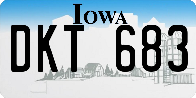 IA license plate DKT683