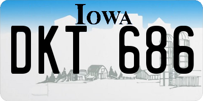 IA license plate DKT686