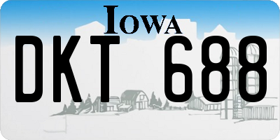 IA license plate DKT688