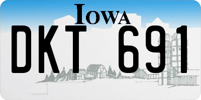 IA license plate DKT691