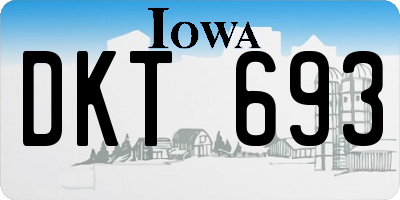 IA license plate DKT693