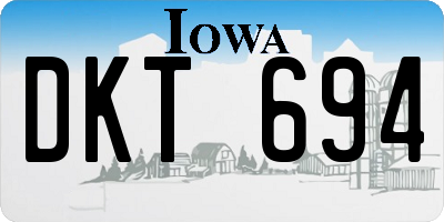 IA license plate DKT694