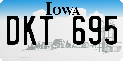 IA license plate DKT695