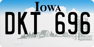 IA license plate DKT696