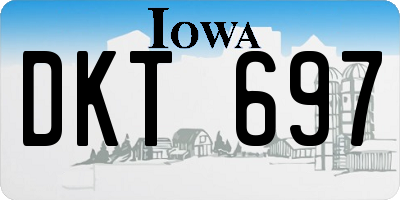 IA license plate DKT697