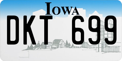 IA license plate DKT699