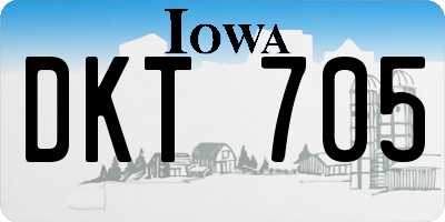 IA license plate DKT705