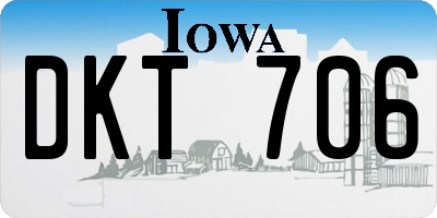 IA license plate DKT706
