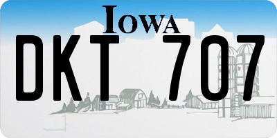 IA license plate DKT707