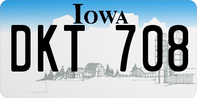 IA license plate DKT708