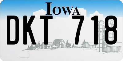 IA license plate DKT718