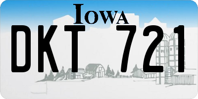 IA license plate DKT721