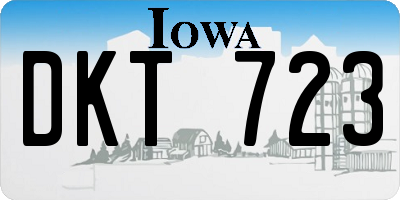 IA license plate DKT723