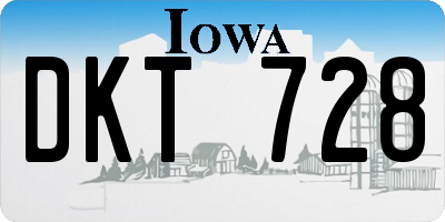 IA license plate DKT728