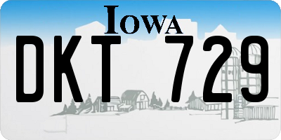 IA license plate DKT729