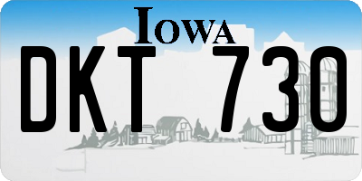 IA license plate DKT730
