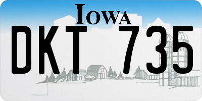 IA license plate DKT735