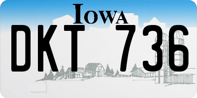 IA license plate DKT736