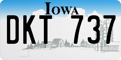 IA license plate DKT737