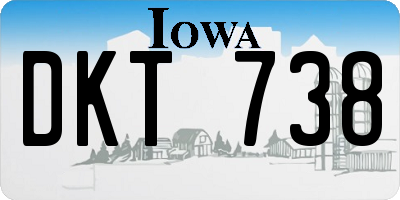 IA license plate DKT738