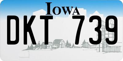 IA license plate DKT739