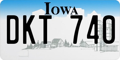 IA license plate DKT740