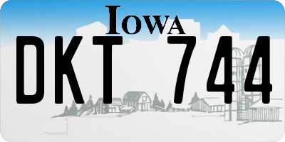 IA license plate DKT744