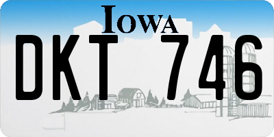 IA license plate DKT746