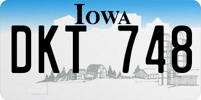 IA license plate DKT748