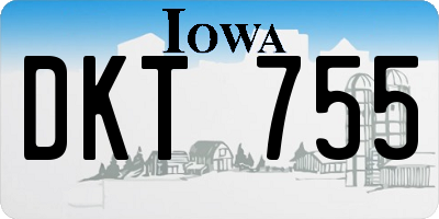IA license plate DKT755