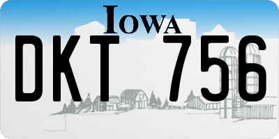 IA license plate DKT756