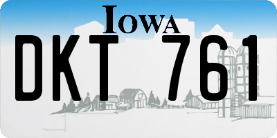 IA license plate DKT761