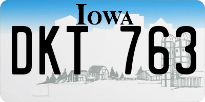 IA license plate DKT763