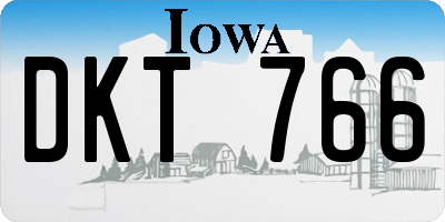 IA license plate DKT766