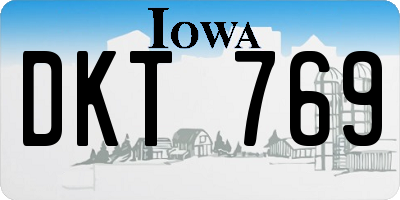 IA license plate DKT769