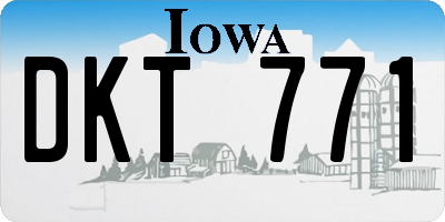 IA license plate DKT771