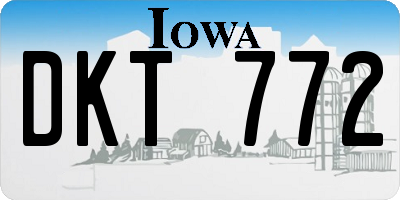 IA license plate DKT772