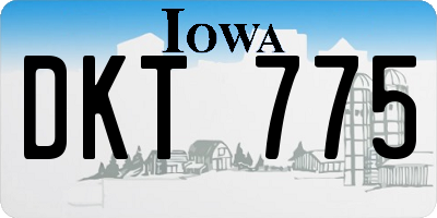 IA license plate DKT775