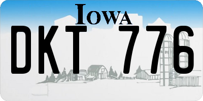IA license plate DKT776