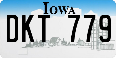 IA license plate DKT779