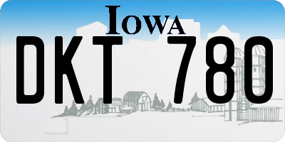 IA license plate DKT780