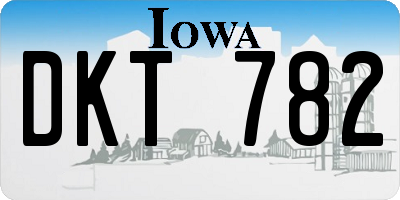 IA license plate DKT782