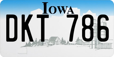 IA license plate DKT786