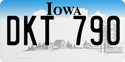 IA license plate DKT790